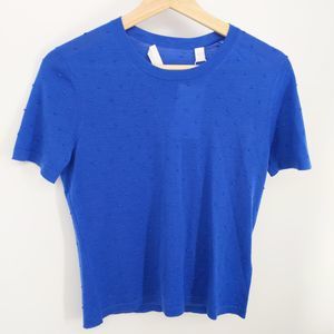 Hugo Boss Fineen Merino Dot Jacquard Sweater Blue